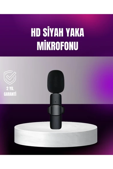 iPhone Uyumlu Çift Mikrofonlu Kablosuz Yaka Seti Profesyonel Ses ürün görseli 1
