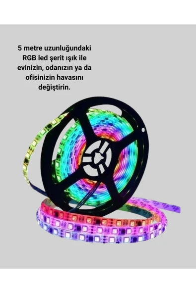 Pratik Kurulumlu 5 Metre Kumandalı Şerit LED - Resim 3