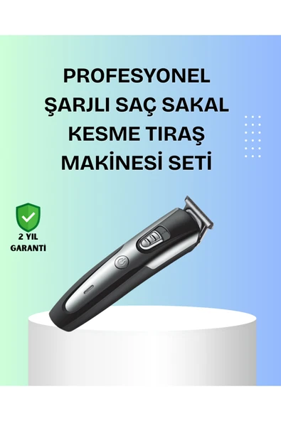 Kuaför Tipi Şarjlı Saç ve Sakal Kesme Makinesi Güçlü Motorlu ürün görseli 1