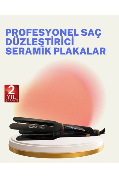Saç Düzleştirici Seramik Plakalı 230C Hızlı Isınma 360° Kablo ürün görseli 1