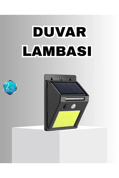 Solar Güçlü LED Dış Mekan Lambası – Güneş Enerjisiyle Şarj Olan Sensörlü Bahçe Işığı ürün görseli 1