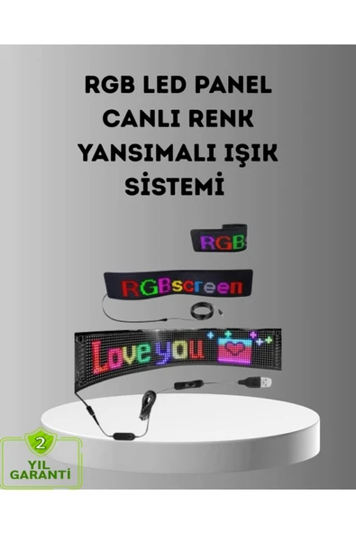 Akıllı LED Matrix Panel – USB Bağlantılı, Kaydırmalı Yazı ve Animasyon Desteği ürün görseli 1