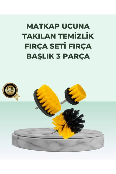 Matkap Uyumlu Temizlik Fırçası Seti 3’lü Çok Amaçlı ürün görseli 1