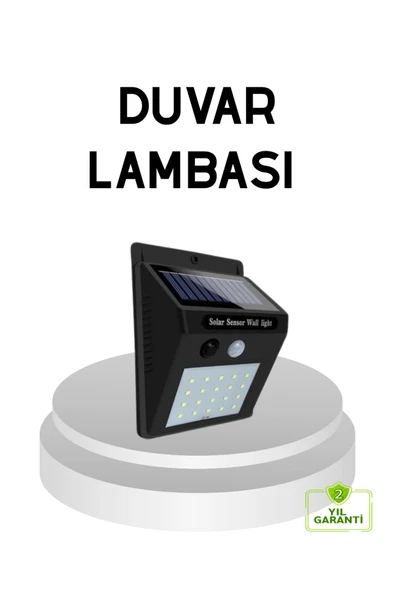 20 LED Güneş Paneli Aydınlatma – Fotoselli ve Hareket Algılamalı Dış Mekan Duvar Lambası ürün görseli 1