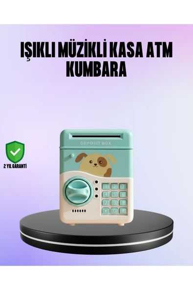 Su Yeşili Elektronik Şifreli ATM Tasarımlı Para Biriktirme Kumbarası ürün görseli 1