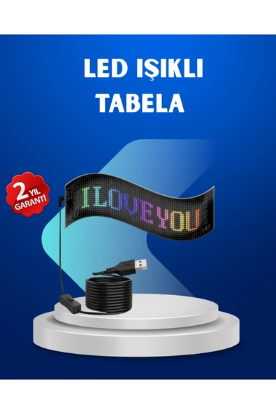 RGB Renkli LED Ekran Tabela USB Bağlantılı ve Kayan Yazı Destekli ürün görseli 1