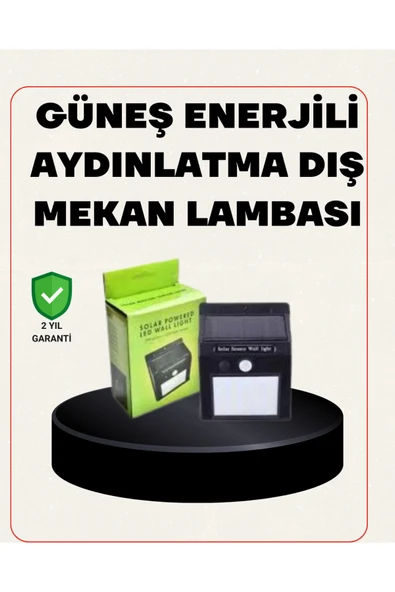 Bahçe ve Veranda İçin Güneş Paneli ile Otomatik Şarj Olan LED Duvar Lambası ürün görseli 1