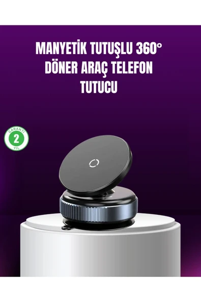 Araç İçi Manyetik Telefon Tutucu 360° Döner Vakumlu Stand ürün görseli 1
