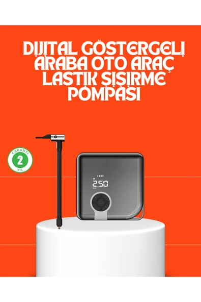 150 PSI Yüksek Basınç Kapasiteli Kablosuz Lastik Pompası ürün görseli 1