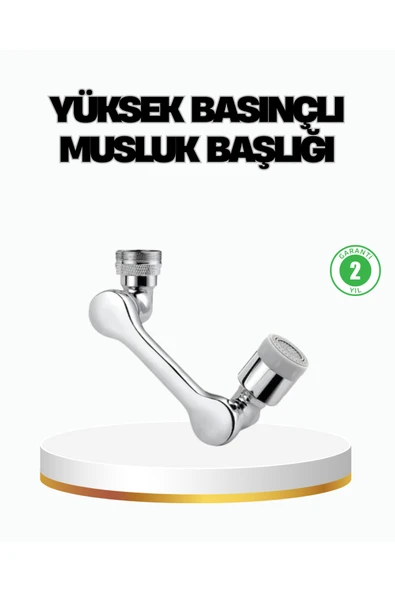 Üç Segmentli 1080 Derece Musluk Aparatı Esnek Döner Havalandırıcı Pratik Kullanım ürün görseli 1