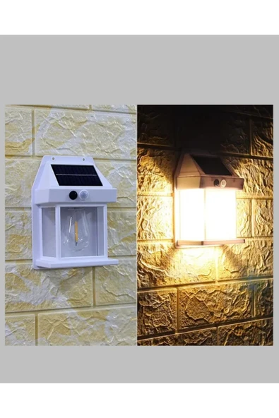 Güneş Enerjili Hareket Sensörlü Duvar Lambası - Resim 5