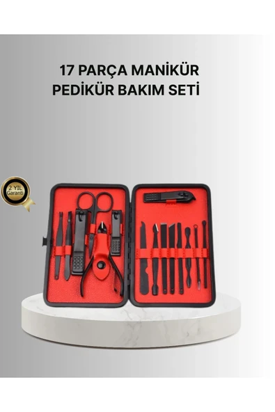 Şık Kutu Tasarımlı 17 Parça Manikür Pedikür Seti Dayanıklı ve Hijyenik ürün görseli 1
