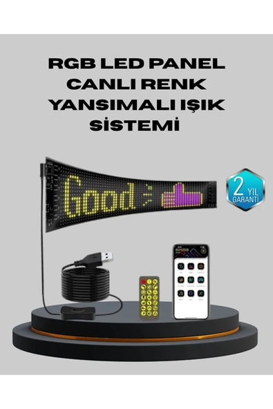 5V USB Akıllı Piksel LED Panel – Mobil Uygulama Kontrollü, Renkli Işık Efektli ürün görseli 1