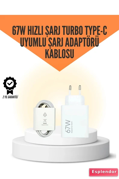 67W Hızlı Şarj Cihazı Yüksek Isı Dayanımlı Type-C Set ürün görseli 1