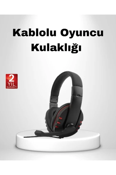 Rahat ve Dayanıklı Mikrofonlu Oyun Kulaklığı – Stereo Ses, Ayarlanabilir Kafa Bandı ürün görseli 1