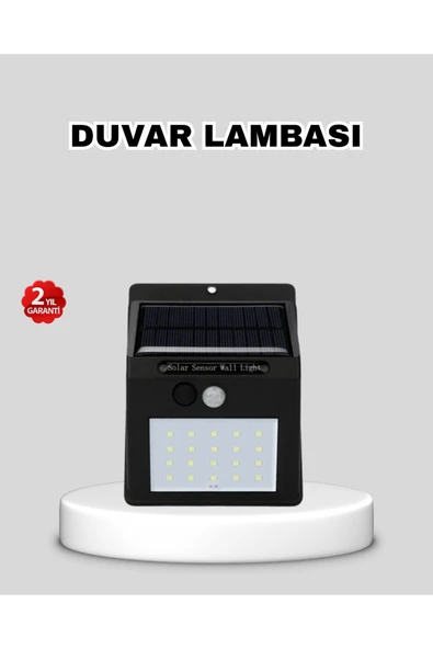 Güneş Enerjili 20 LED Hareket Sensörlü Lamba – IP65 Su Geçirmez Dış Mekan Aydınlatma ürün görseli 1