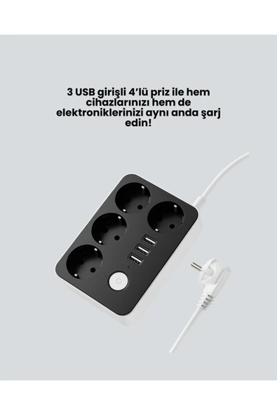 4’lü Priz U314 - Resim 2