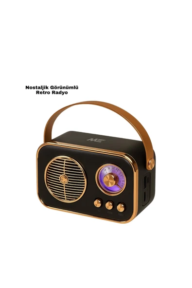 Vintage Bluetooth Radyo – TF Kart ve FM Destekli Taşınabilir Nostaljik Model ürün görseli 1