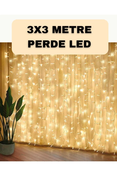 Dekoratif 3x3 LED Perde Işık Şelale Tasarım Enerji Tasarruflu ürün görseli 1