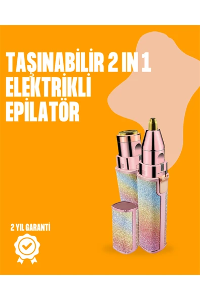 Mini USB Şarjlı Elektrikli Epilatör – Kaş ve Yüz Tüy Temizliği İçin 2'si 1 Arada ürün görseli 1