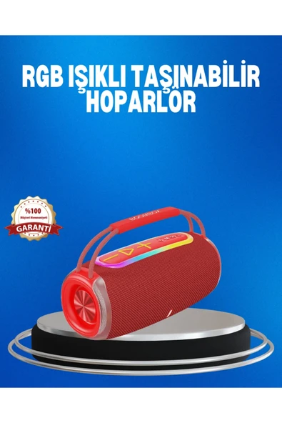 RGB LED Işıklı 20W Taşınabilir Hoparlör Bluetooth 5.3 + Type-C Şarj ürün görseli 1