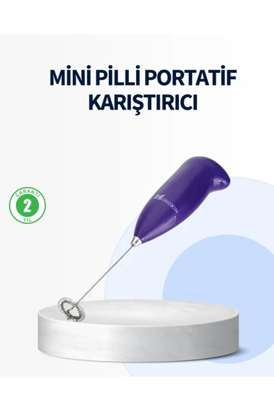 Mini Pilli Portatif Karıştırıcı – Cappuccino, Latte, Frappe ve Kahve Köpürtücü ürün görseli 1