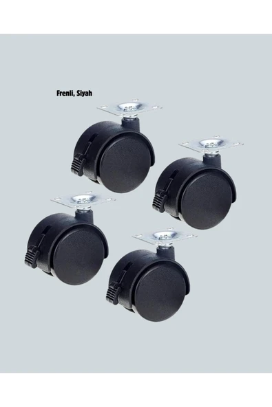 Kilitli Mini Tekerlek Ayak 4 cm 4’lü Set - Resim 5