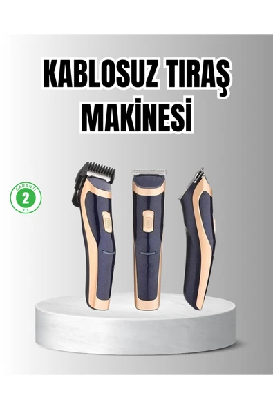 Unisex Şarjlı Saç ve Sakal Tıraş Makinesi  Ayarlanabilir Tarak Başlıkları, Sessiz Motor ürün görseli 1
