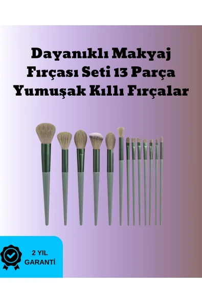 Toz ve Krem Ürünler İçin Güçlü Tutucu Yumuşak Kıllı Makyaj Fırça Takımı 13 Parça ürün görseli 1