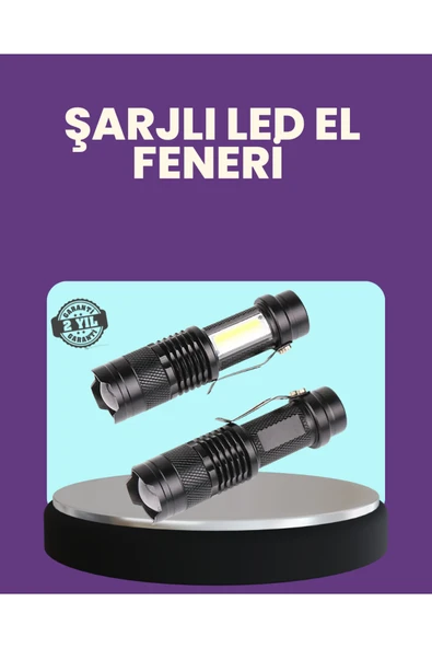 Suya Dayanıklı 4 Modlu Mini LED El Feneri ürün görseli 1