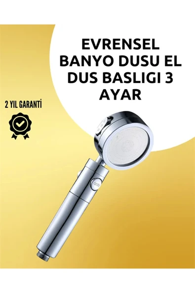 Masaj ve Yağmur Modlu Çok İşlevli Paslanmaz Çelik Duş Başlığı ürün görseli 1