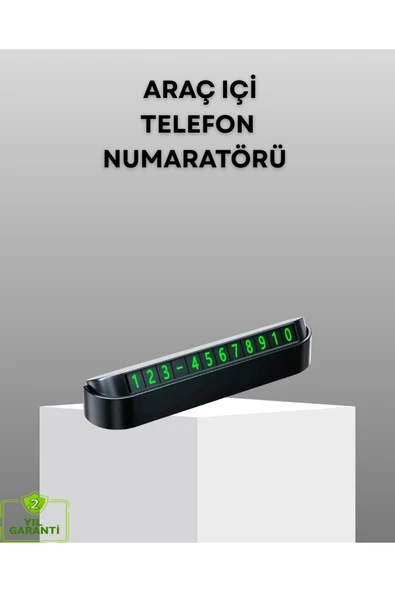 Gri Alüminyum Araç İçi Telefon Numaratörü – Dayanıklı, Modern ve Net Görünürlük Sağlayan Tasarım ürün görseli 1