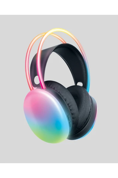 Type-C Şarjlı RGB Işıklı Bluetooth Oyuncu Kulaklığı - Resim 4
