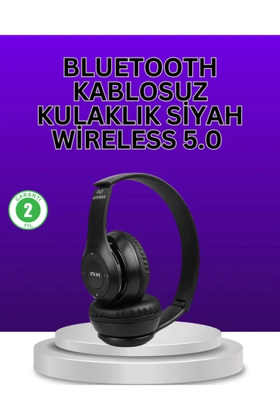Kablolu  Kablosuz Kullanım Seçeneği Sunan Stereo Bluetooth Kulaklık ürün görseli 1