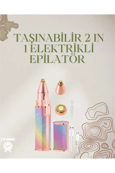 Mini Elektrikli Epilatör Cihazı – USB Şarjlı, Acısız Yüz ve Kaş Bakım Aleti ürün görseli 1