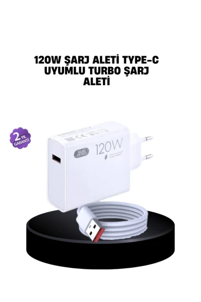 120W Mi Turbo Destekli Hızlı Şarj Cihazı Type-C Uyumlu Akım Korumalı ürün görseli 1