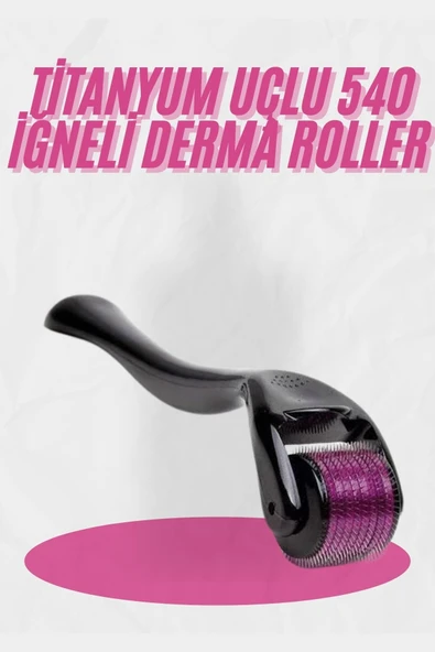 Dermaroller Titanyum 540 Iğneli 1 Mm Saç Kaş Sakal Serum Kullanıma Uygun ürün görseli 1