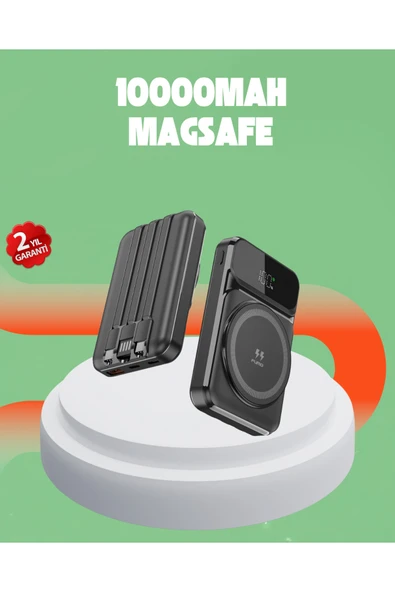 10000 mAh Kablosuz Hızlı Şarj Destekli Powerbank – 15W, PD20W, Type-C Girişli ürün görseli 1