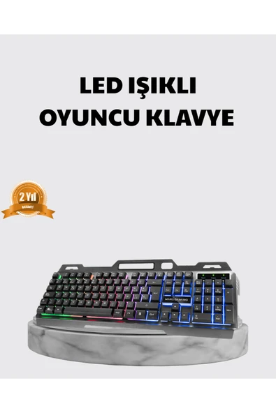 Profesyonel Oyuncu Klavye Mouse Seti – RGB Işıklı, Türkçe Q, DPI Ayarlı, Dayanıklı Gövde ürün görseli 1