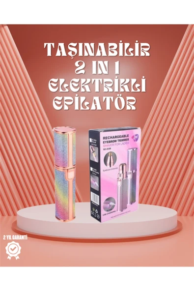 Paslanmaz Çelik Bıçaklı USB Epilatör – Kaş, Üst Dudak ve Çene Tüy Temizleyici ürün görseli 1