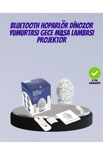 Bluetooth Bağlantılı Dinozor Yıldız Projektör Gece Lambası ve Uyku Yardımcısı ürün görseli 1