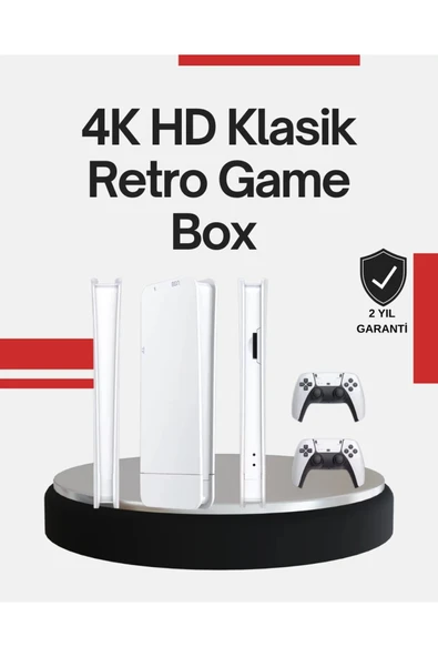 2 Kollu Kablosuz 4K TV Uyumlu Klasik Oyun Konsolu ürün görseli 1