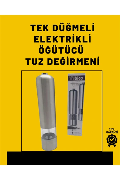 Pil İle Çalışan Elektrikli Baharat Öğütme Cihazı Ergonomik Şeffaf Gövde ürün görseli 1
