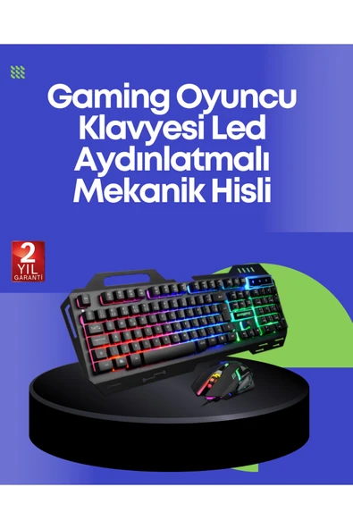 PG8018 LED Aydınlatmalı Mekanik Klavye Mouse – Oyunlarda Üstün Performans ürün görseli 1