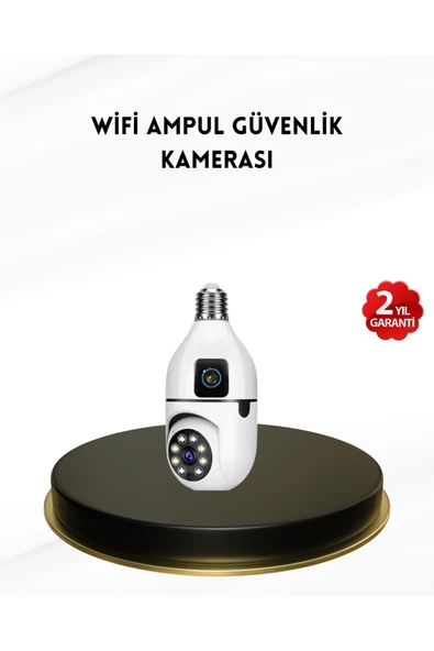 1080P WiFi Ampul Kamera Uzaktan Erişimli Hareket Sensörlü Gece Görüşlü ürün görseli 1