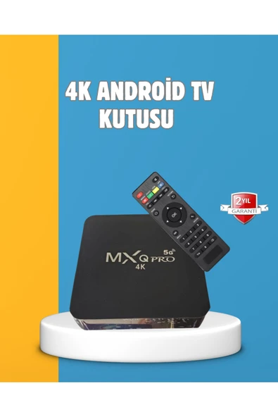 Android TV Box 4K – 2GB RAM 16GB ROM, Kablosuz Wi-Fi Medya Oynatıcı ürün görseli 1