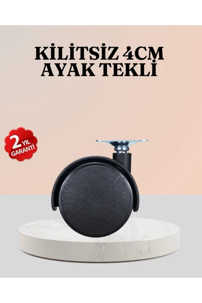 4 cm Çap Kilitsiz Tekerlek Ayağı Tekli Hafif Mobilyalar İçin ürün görseli 1