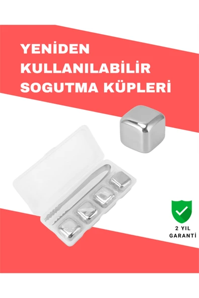 Hızlı Soğutma Özellikli Paslanmaz Metal Buz Küpü Takımı ürün görseli 1
