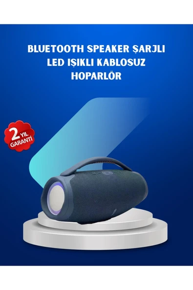 IPX5 Su Geçirmez Taşınabilir Bluetooth Hoparlör Renkli Işıklı ürün görseli 1