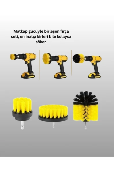 3 Parça Matkap Ucu Temizlik Fırçası Dayanıklı Naylon Kıllı ürün görseli 1